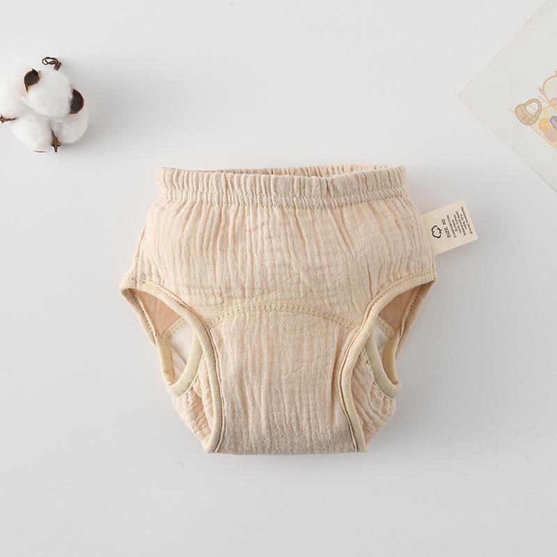 Korean Style Winged Baby Gauze Pull-up Pants: Pure Cotton Diaper Cover & Training Pants