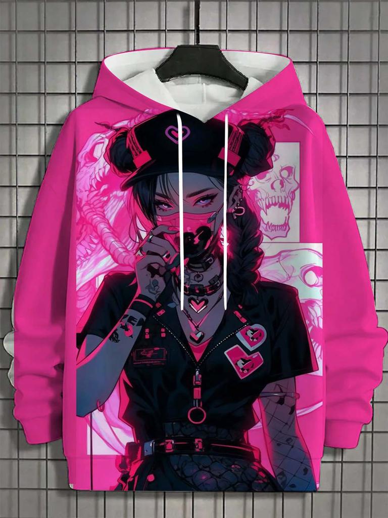 Heren Hoodie Bad Girl Tattoo Sexy Beauty Patroon 3D Geprinte Top Herfst Nieuwe Mode Casual Hip Hop Neutrale Hoodie Tops