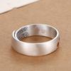 Adjustable Open Ring Men Women Floral Lotus Design Vintage Style Plated Statement Finger