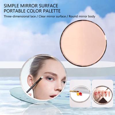 Spiegeloberfläche Nail Art Palette mit mehreren Mischfächern Leichtes Kunststoffdesign Für Professionelle Salons und den Heimgebrauch