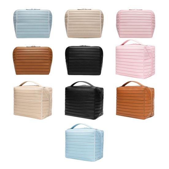 Paralleler Reise-Kosmetiktasche Klappbare Kosmetiktasche Wasserdichter Make-up-Organizer mit herausnehmbarem Trenner zur Aufbewahrung von Hautpflegeprodukten Toilettenartikeln Make-up-Werkzeugen