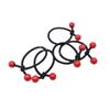 Children's Knotted Red Bead Elastic Hair Tie - Gentle On Hair, Small Size
