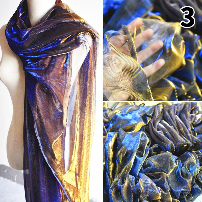 Laser Crystal Blue Gradient Mesh Gaze Designer Stoff Weiches Garn Spitze Schleier Stoff Für Diy Nähen Kleid Rock Hanfu Bühne Kleidung