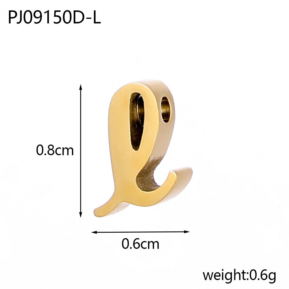 CARLIDANA Stainless Steel Gold PVD Plated DIY Lower Case 7mm Letter Alphabet Initial Charm Pendant Accessories Jewelry Fitting