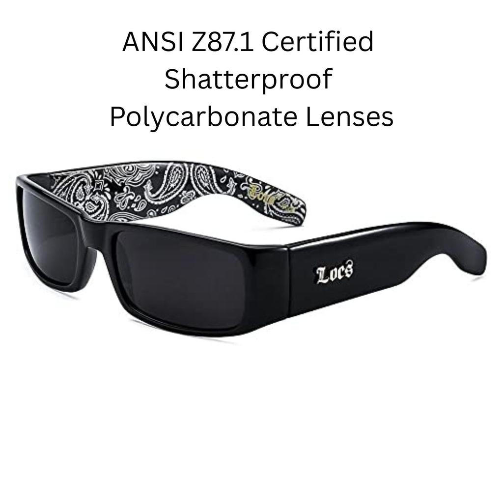 Locs Hardcore Black Sunglasses 142mm 0103, Black/Bandana Black,