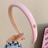 Einfaches einfarbiges PU-Leder-Stirnband für Damen, elegantes Ausgehen, Gesichtswasch-Stirnband, Mode-Mädchen-Haarschmuck, Haargummi