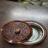 Beautiful Wood Carved Chapati Box India Craft 22.86 Cm