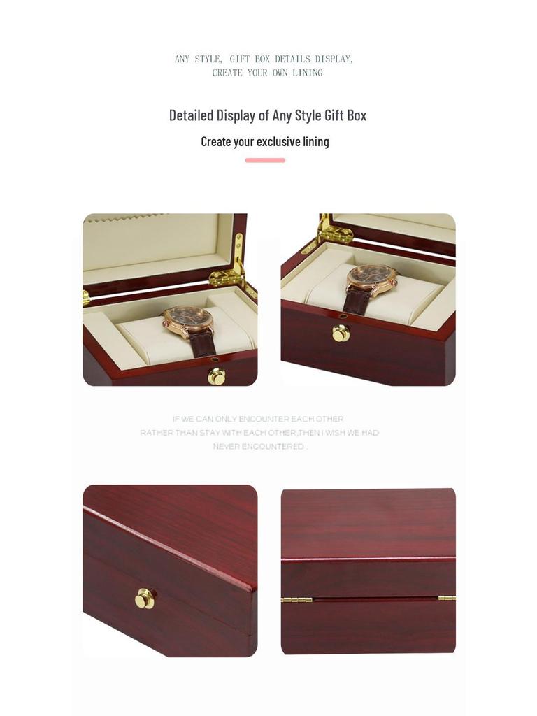 Luxurious Wooden & Leather Flip-top Jewelry Storage Box
