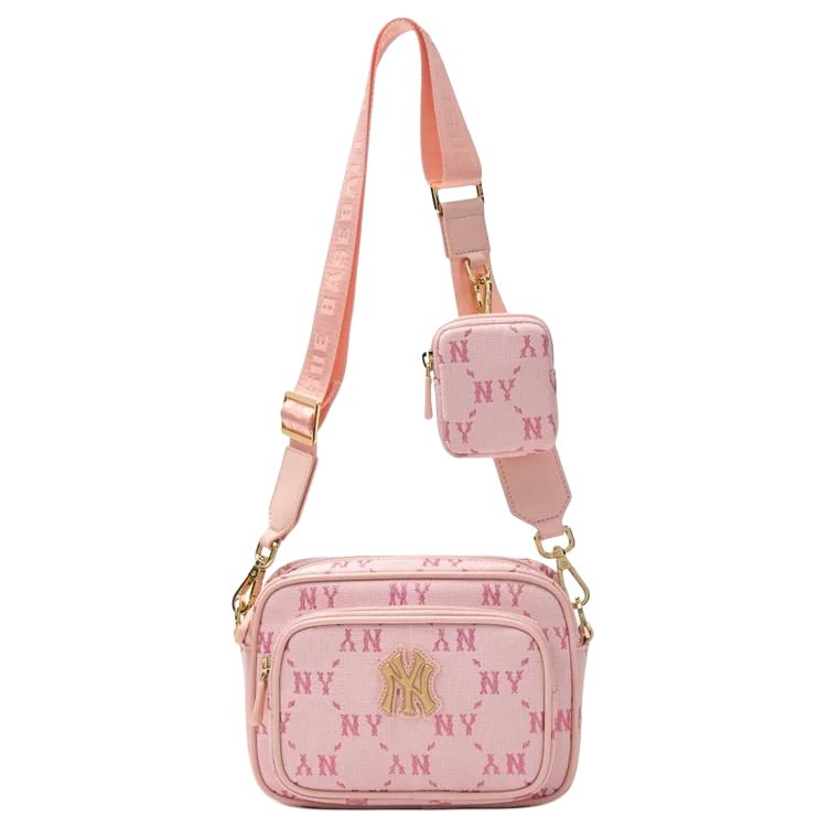 New MLB New York Yankees Polyester Camera Bags Combo Bag Shoulder Bag Crossbody Bag Regular Women's Pink 7ACRMDA4N-50PKL