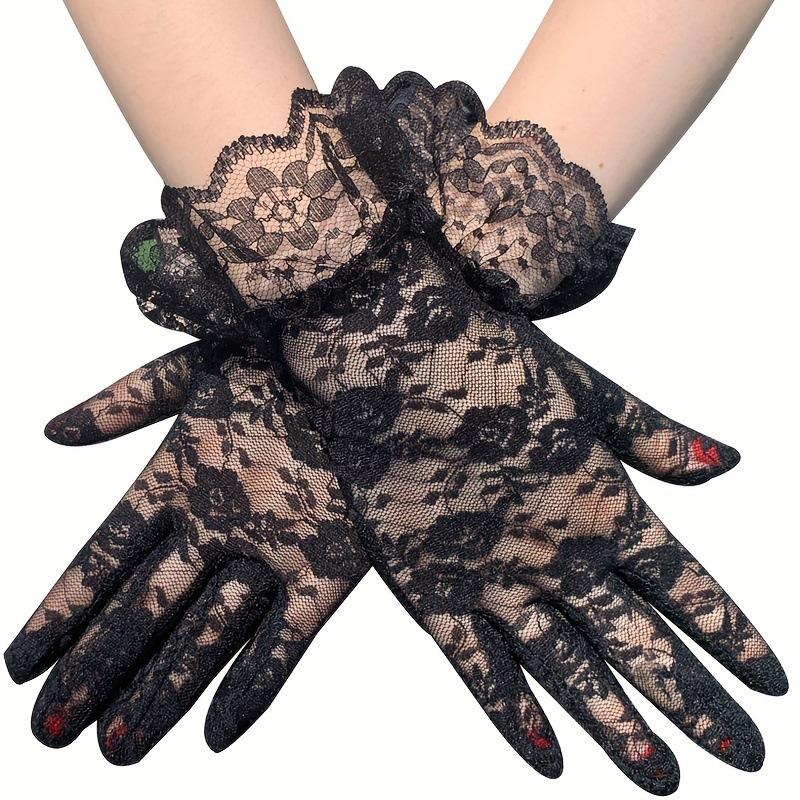 Meier Y 38741 lace gloves black short black lace gloves чёрный