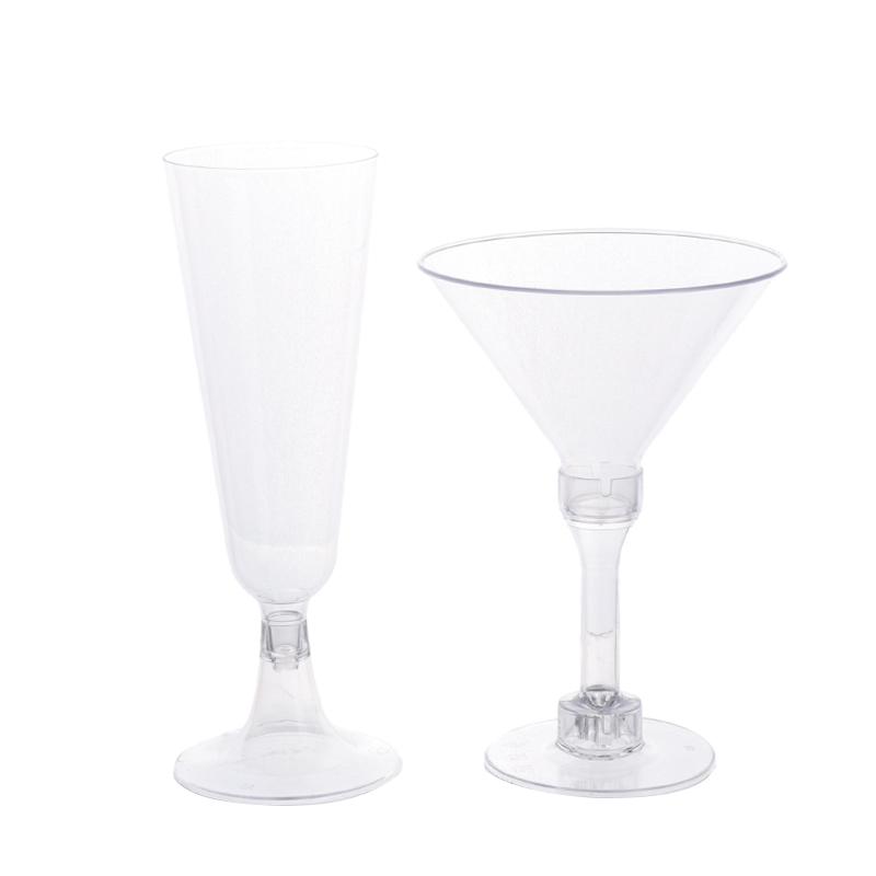 10Pcs Transparent Plastic Wine Glass Recyclable Reusable Shatterproof Wine Goblet For Champagne Dessert Beer Pudding Party