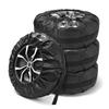 QC 4PCS S/L Size Car Spare Tire Cover Case  Dust-proof Protector Polyester Auto Wheel Tire Storage Bags Vehicle Tyre Accessories