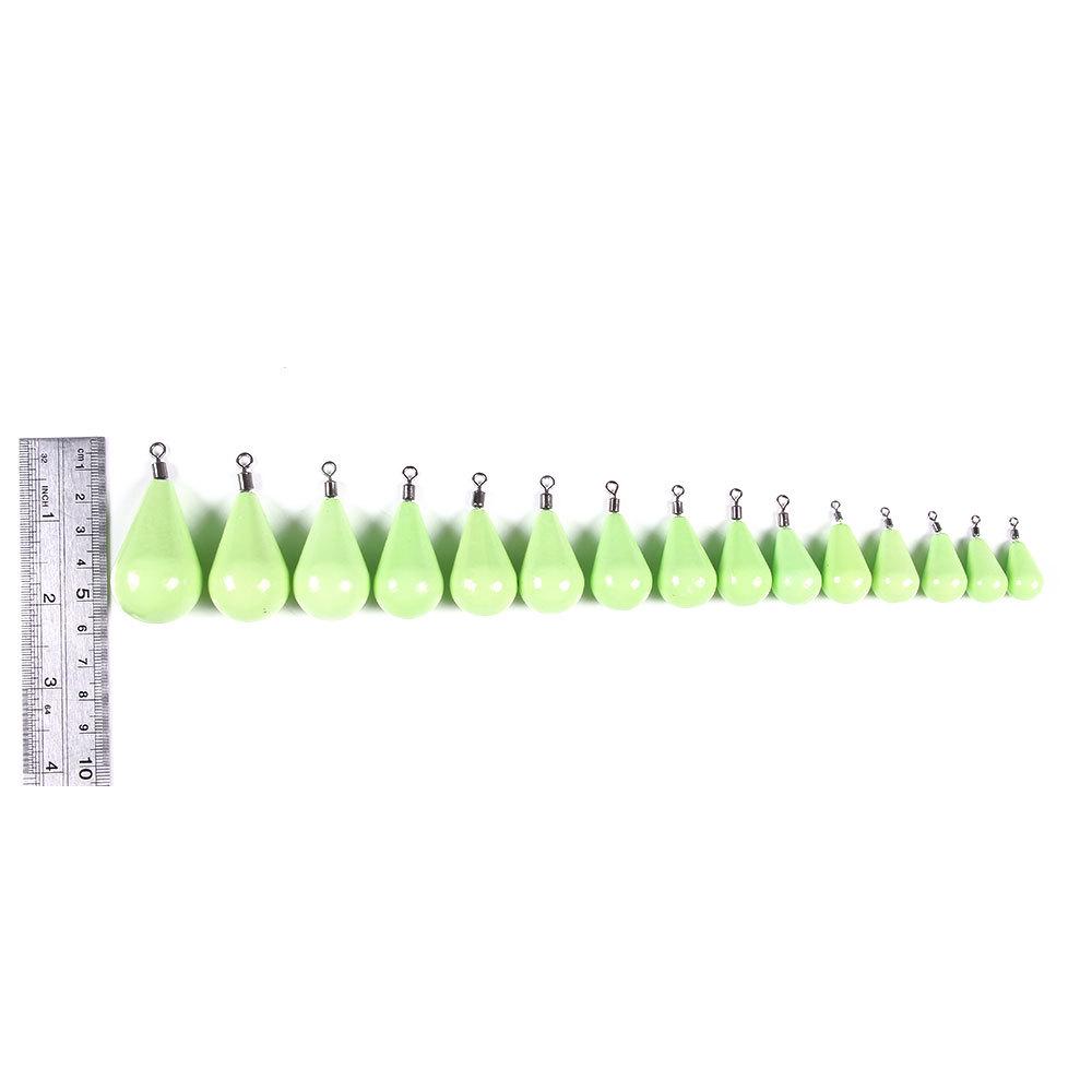 Hengjia Luminous Teardrop Fishing Weights 12G-150G - Glow-in-the-Dark Surf and Float Fishing Accessories