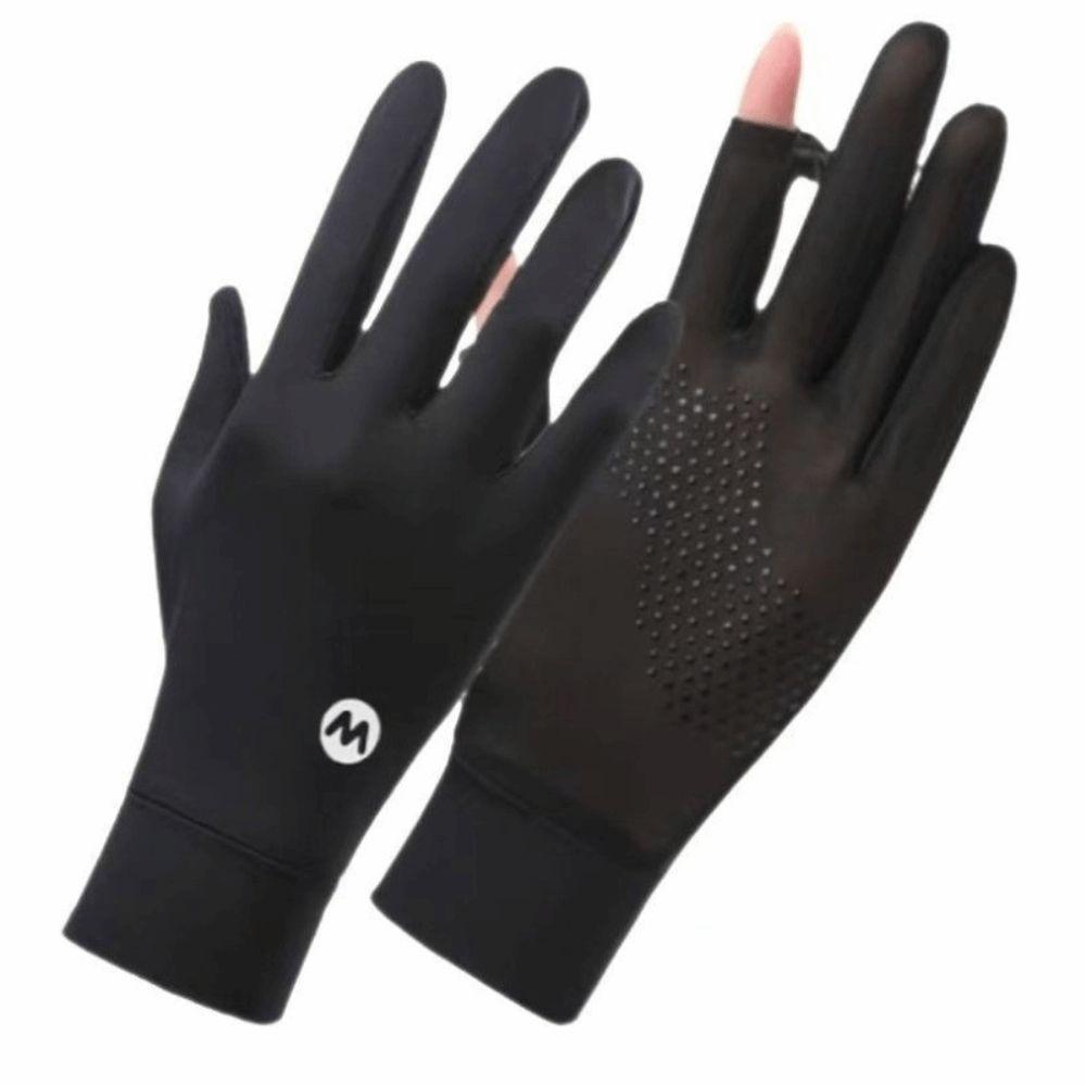 Non-Slip Sun Protection Gloves Quick-Dry Ice Silk Gloves Stretchy UV Protection Gloves Summer