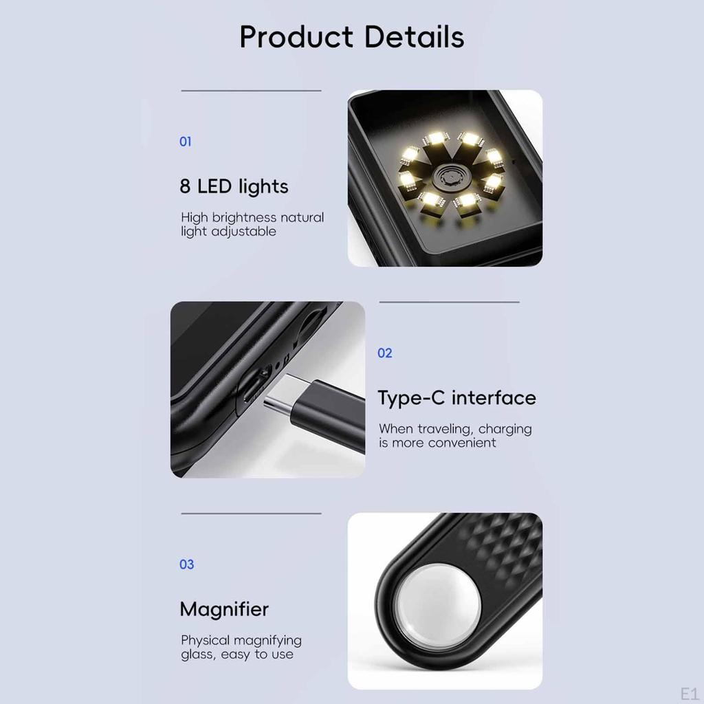 Handheld Digital Microscope with 8 Led,3 inch IPS Screen,500x Multipurpose Sturdy Compatible Window