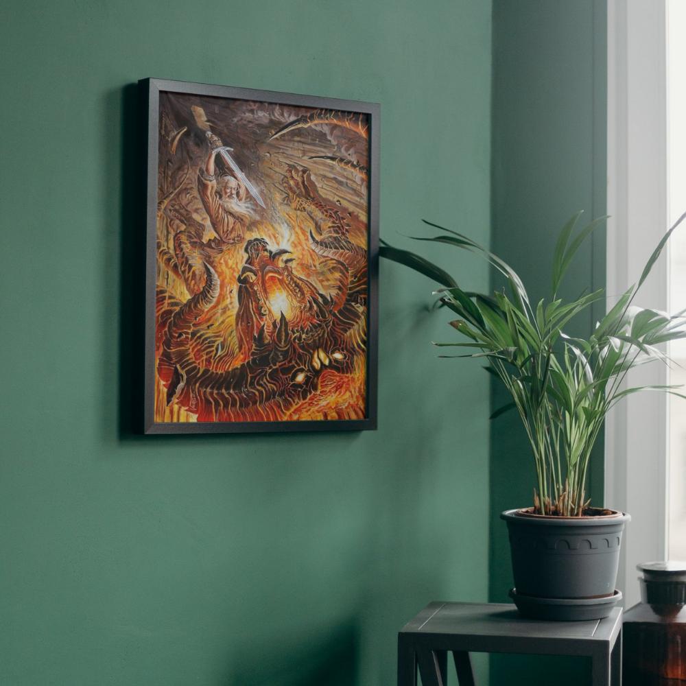Malowanie Po Numerach Z Ramą Walka Z Balrogiem Władca Pierścieni 40X50 Cm