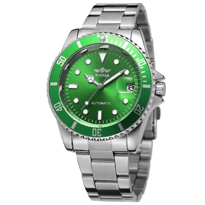 Winner Automatische Mechanische Herrenuhr Top Marke Luxus Drehbare Lünette Timer Leuchtendes Zifferblatt Datumsanzeige Männliche Klassische Armbanduhr