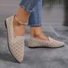 Fashion Women's Flat Shoes Autumn New Pointed Head Hollow Flying Mesh Surface Soft Sole Anti-slip Breathable Mesh Shoes
