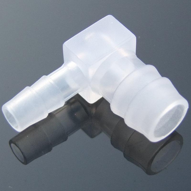 90° L-Shaped Transparent Plastic Water Pipe Connector, Reducing Pagoda Elbow