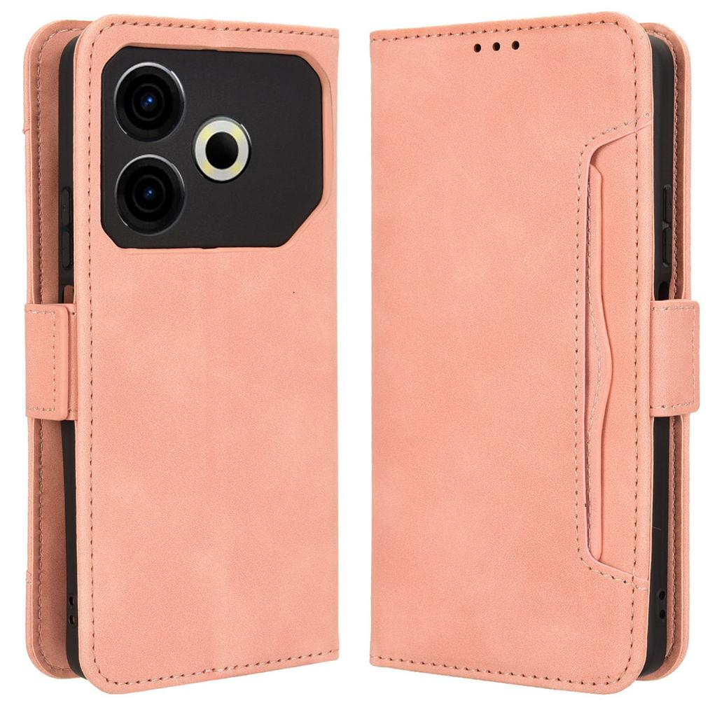 For TECNO Pova 6 Neo Case Multiple Card Slots Leather Stand Phone Cover