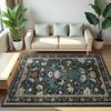 Carpet for Living Room Vintage Floral Nonslip Sofa Coffee Table Floor Mat Bedroom Bedside Rug Machine Washable Entrance Doormat