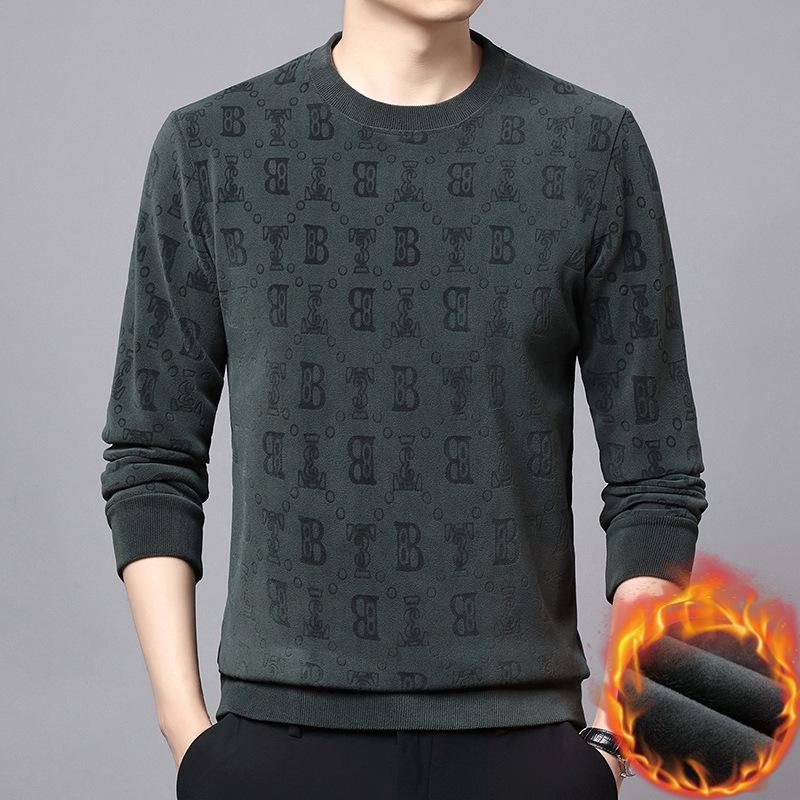 

Мужской утолщенный двухсторонний флисовый свитшот с круглым вырезом - Теплый зимний повседневный слой 2XL