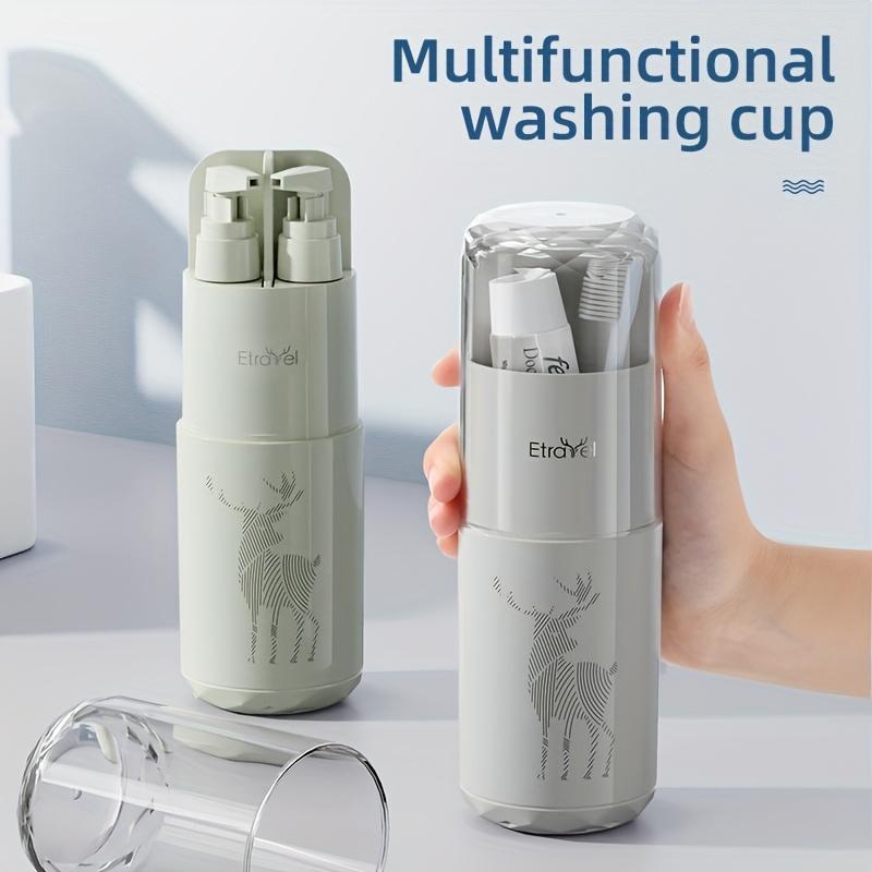 Travel Toiletry Set, Including a Wash Cup and a Mouthwash Cup. It Is an Essential And Amazing Item for Traveling.Portable Storage Box for Toothbrushes