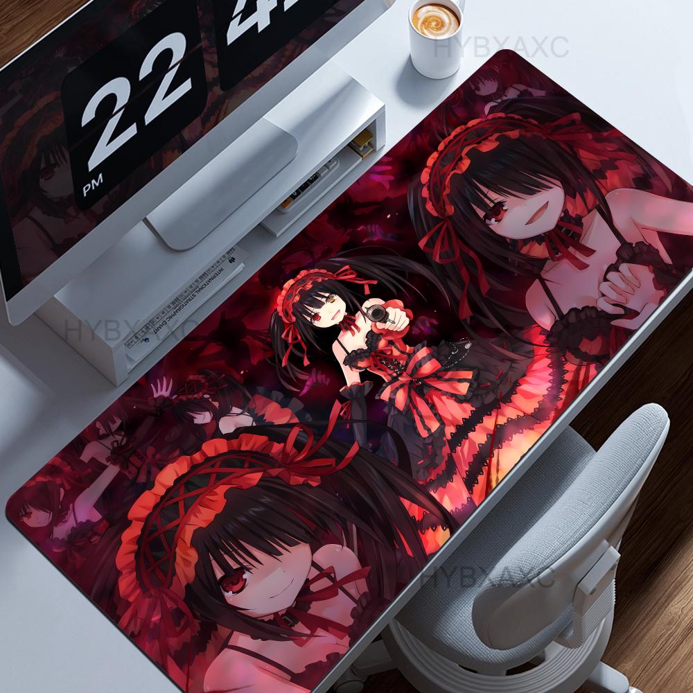 Mouse Pad Anime Hd Printing Kawaii Girl Tokisaki Kurumi Date A Live Desk Mat Pc Accessories Gamer Cabinet Keyboard Hybxaxc