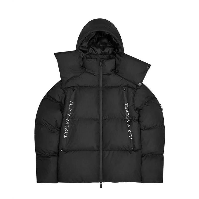 Zima Nowość Unisex Amerykański Streetwear Trapstar Pikowana Kurtka z Kapturem Bawełniana - Ciepła, Gruba i Luźny Krój