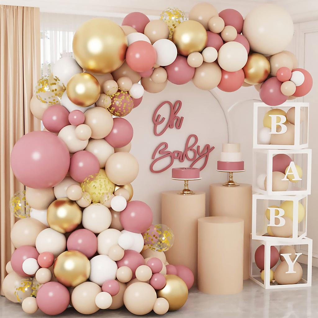 Zartes Rosa Gold Ballon Garland Arch Kit Hochzeit Geburtstag Party Dekoration Erwachsene Kinder Baby Dusche Decor Ballon Hochzeit Liefert