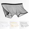 Men Sexy Transparent See-Through Mesh Shorts Panties Ultra-Thin Seamless Breathable Mid-rise Underpants