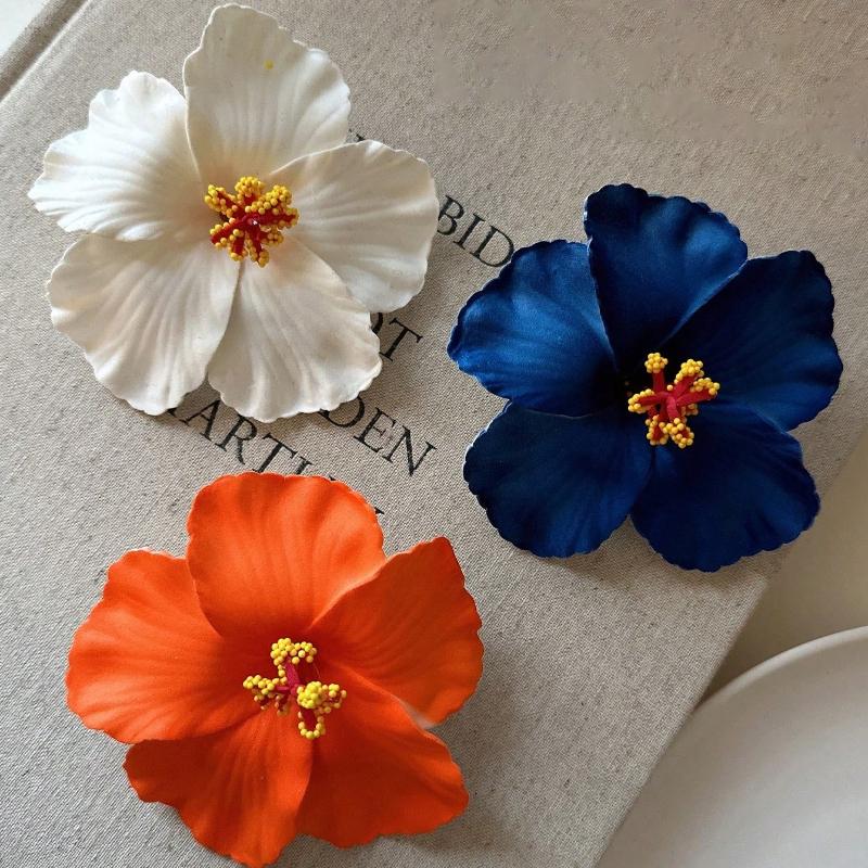 

Заколки для волос с градиентным искусственным цветком 2,95 дюйма, модные универсальные высококлассные элегантные минималистичные однотонные аксессуары для волос