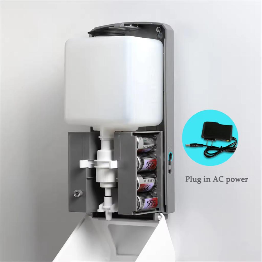 HLK Smart Sensor Touchless Soap Dispenser with Alcohol Disinfection Wall-Mounted Refillable Bottle for Hotel & Hospital Use