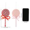 1Pc Christmas decoration supplies, red lollipop pendant, pink bow simulation candy, children's gift, colored candy