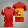 Retro Street Spain Falg Print T-shirt For Men Outdoor Football Team Sport Loose Breathable Tee Top Summer Casual 2026 Men's Tees