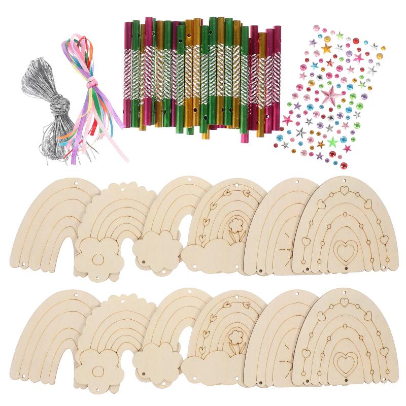 3D Schmetterling Windspiel Bastelset für Kinder Machen Sie Ihr eigenes Schmetterling Windspiel Holz Kunst und Handwerk für Kinder DIY zum Bemalen Schmetterling