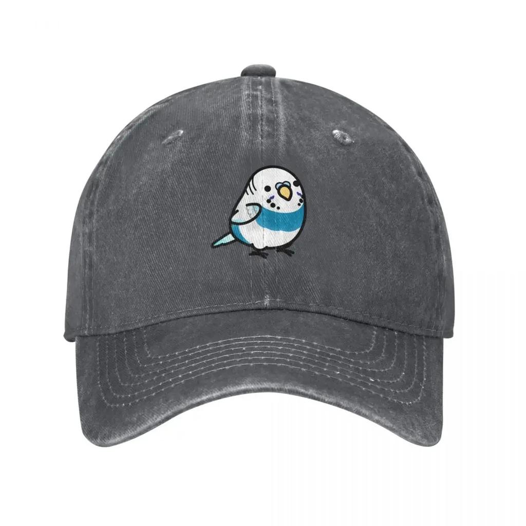 CUSTOM Mr Blue the Chubby Budgie Baseball Cap Foam Party Hat Thermal Visor Men's Luxury Women's