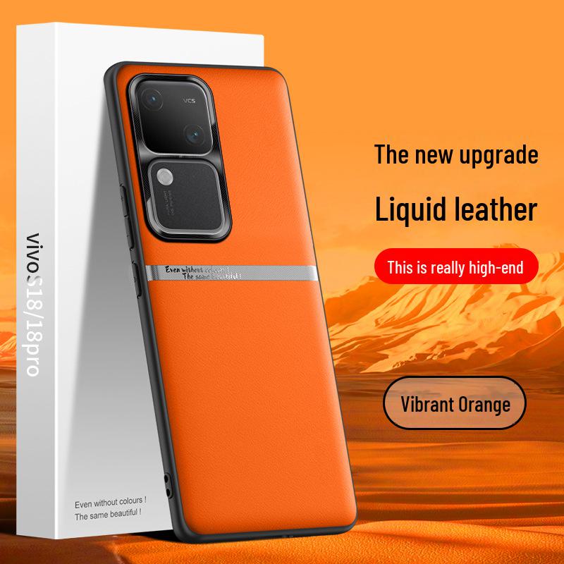 

Чехол из жидкой кожи для vivo S18 Pro: Защитный чехол от падения и обрастания vivo S18 Pro