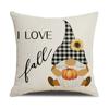 Autumn Harvest Pillow Cover Plaid Maple Leaf Truck Pumpkin Pillow Pillow Cover Home Cushion Cover