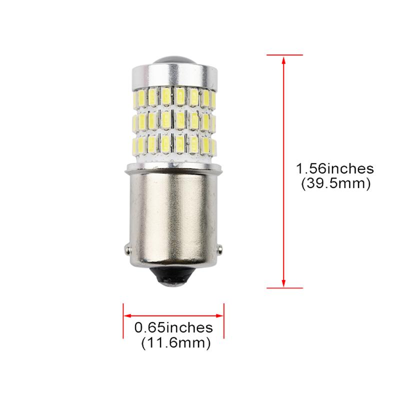 2x 1156 CANbus BA15S/P21W S25 Led Daytime Running Lights DRL Bulbs For Skoda Superb Octavia 2 FL 2010 2011 2012 2013 Daylights