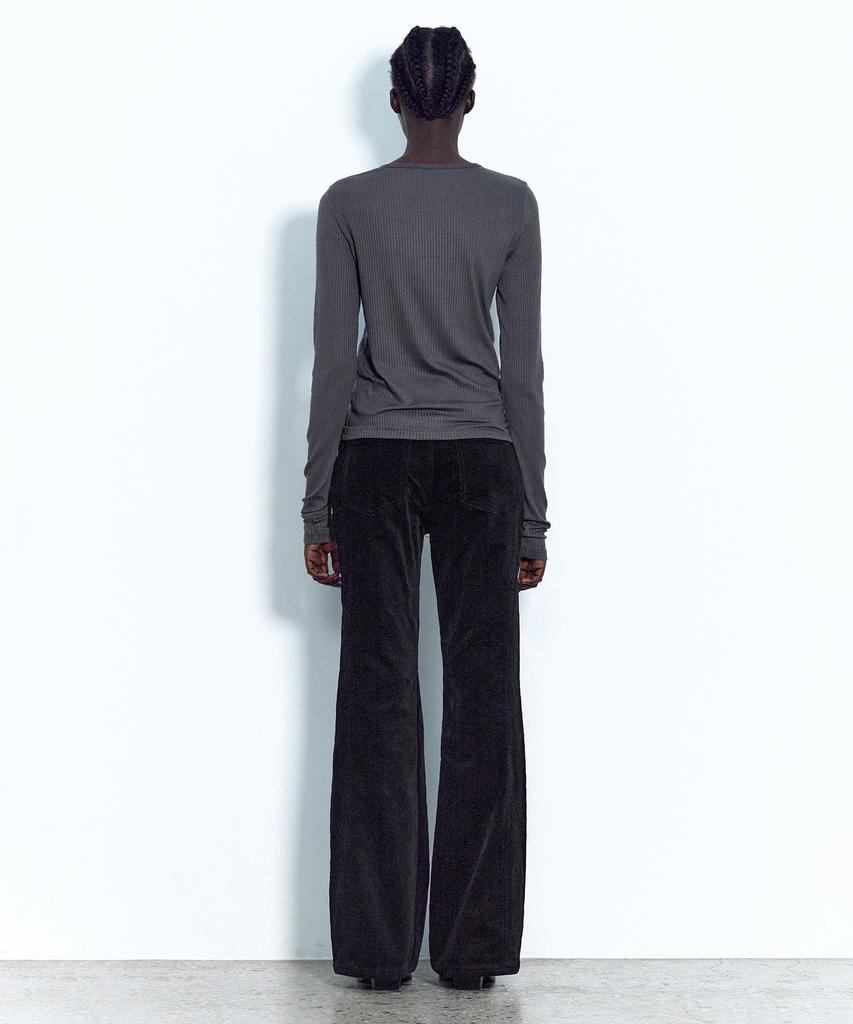 INSILENCE WOMEN Twill Cotton Spandex Pants Black