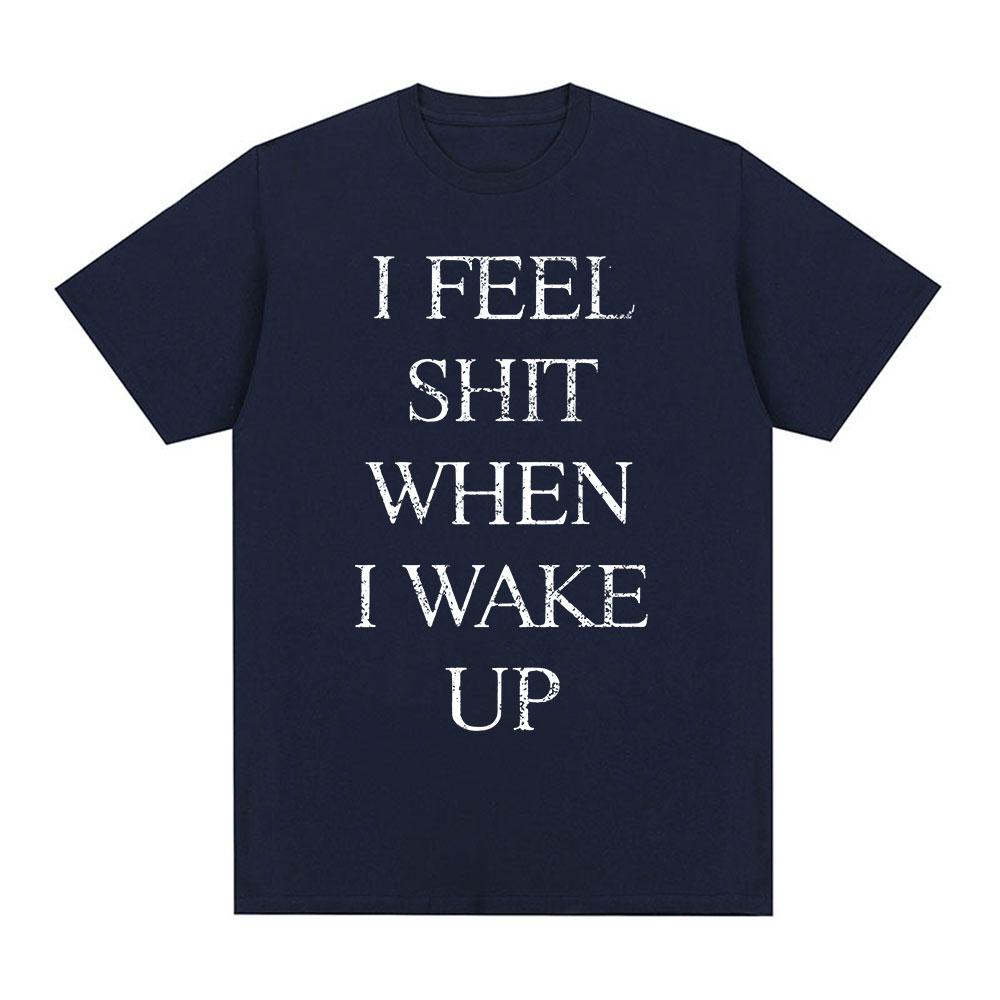 

Yungblud I Feel Shit When I Wake Up Tshirts Unisex Clothing Fashion Hip Hop Short Sleeves T Shirt Cotton Casual Tshirt Streetwear S