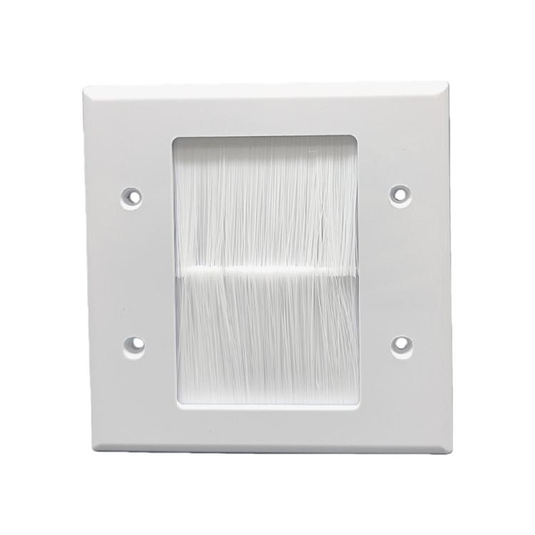 

Cable Passthrough Wall Outlet Cable Entry Cover Wall Cable Cover Brush Wall Plate Port Insert Cover Easy to Install 1
