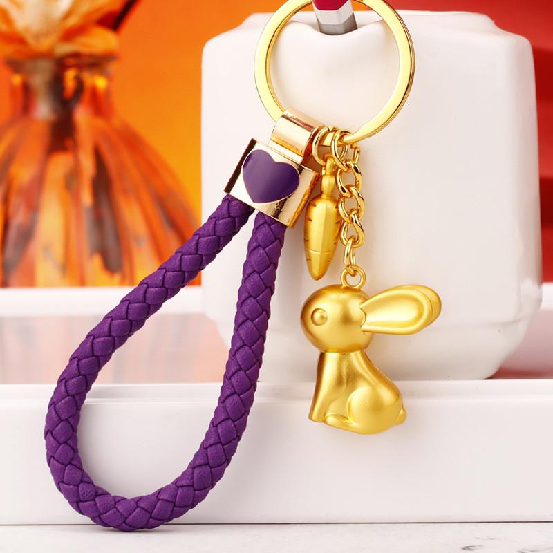 

Bunny Alloy Trendy Keychain For Women Perfect For Birthdays Weddings Celebrations And Dark Purple Gold Rabbit