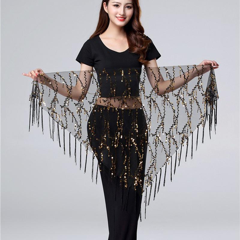 

Богемный пояс с пайетками и кисточками для танца живота