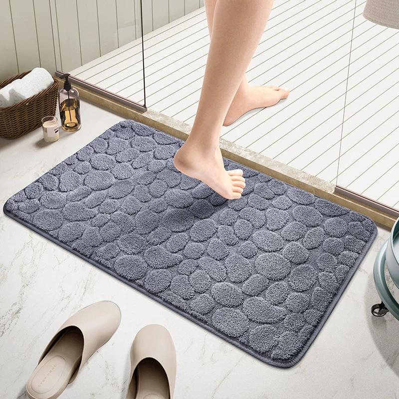 Bathroom Floor Mat, Water-Absorbent, Non-Slip Mat for Bathroom Entrance, Toilet Doorway, Kitchen Door Mat, Household Carpet, Bathroom Mat