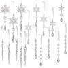 18 Piece Shatterproof Acrylic Christmas Tree Ornament Transparent Hanging Decorations For Holiday Festival Decoration