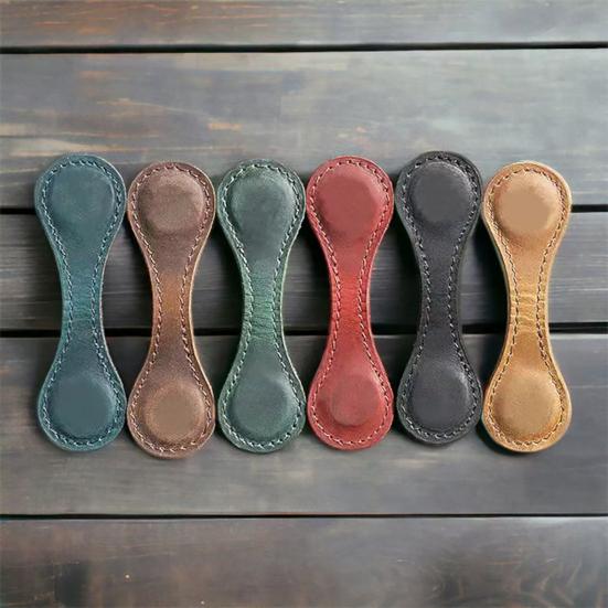 Yousheng 6 Pcs Magnet Faux Leather Bookmarks Multi Colors Magnet Clip Bookmarks Anti-slip Strong Magnet Book Markers Book Lover Accessories