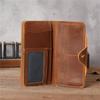 Men's Retro Crazy Horse Genuine Cowhide Wallet Long Organizer Multi-Card Holder Vintage Leather Wallet Perfect Gift for Men with Practical Storage
