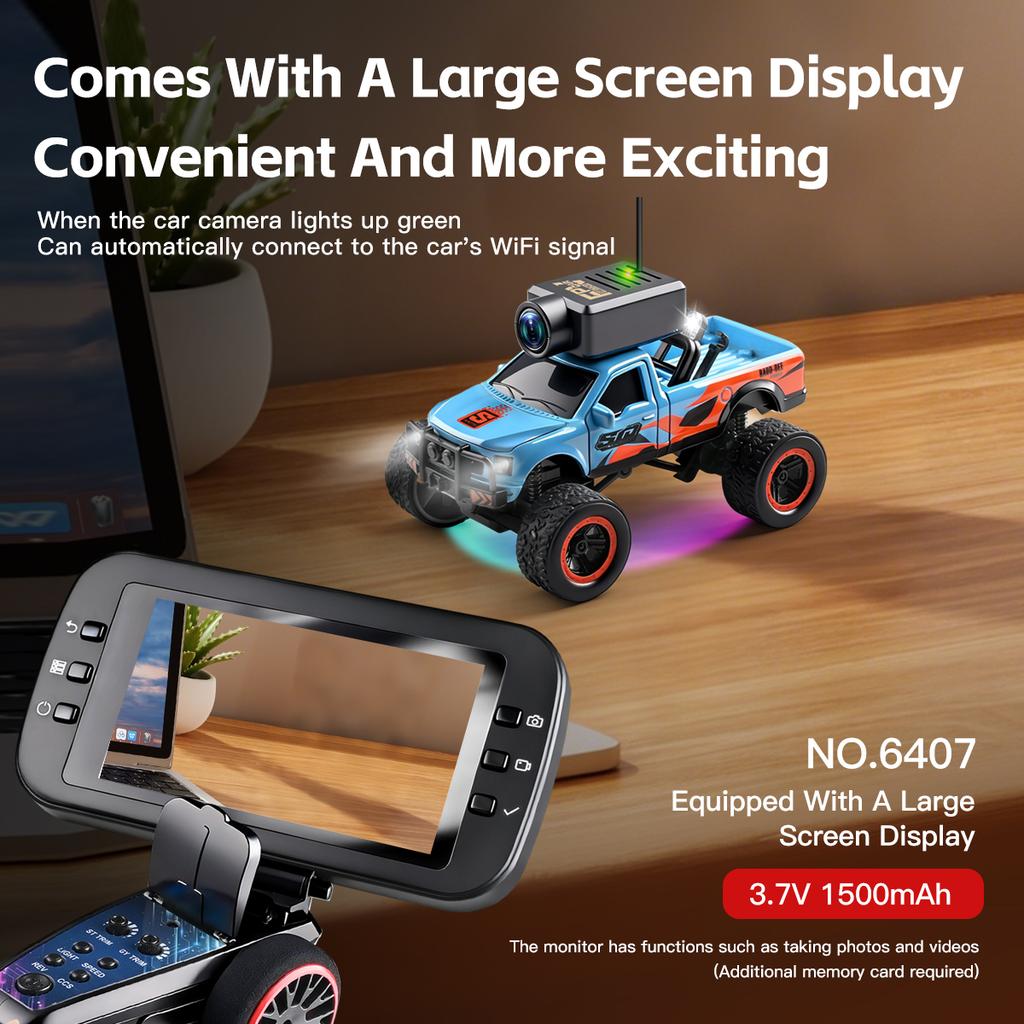 AAXU1 WLtoys 6407 1:64 Scale Mini RC Car Toy Model with Remote Control And WiFi APP Desktop Remote Camera Control RC Cars